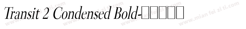 Transit 2 Condensed Bold字体转换